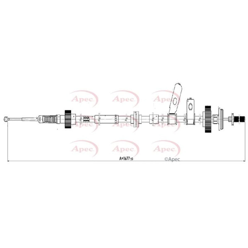Apec Handbrake Cable Left Rear CAB1615