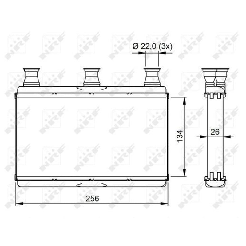 NRF Heater Matrix Core Heat Exchanger 54311