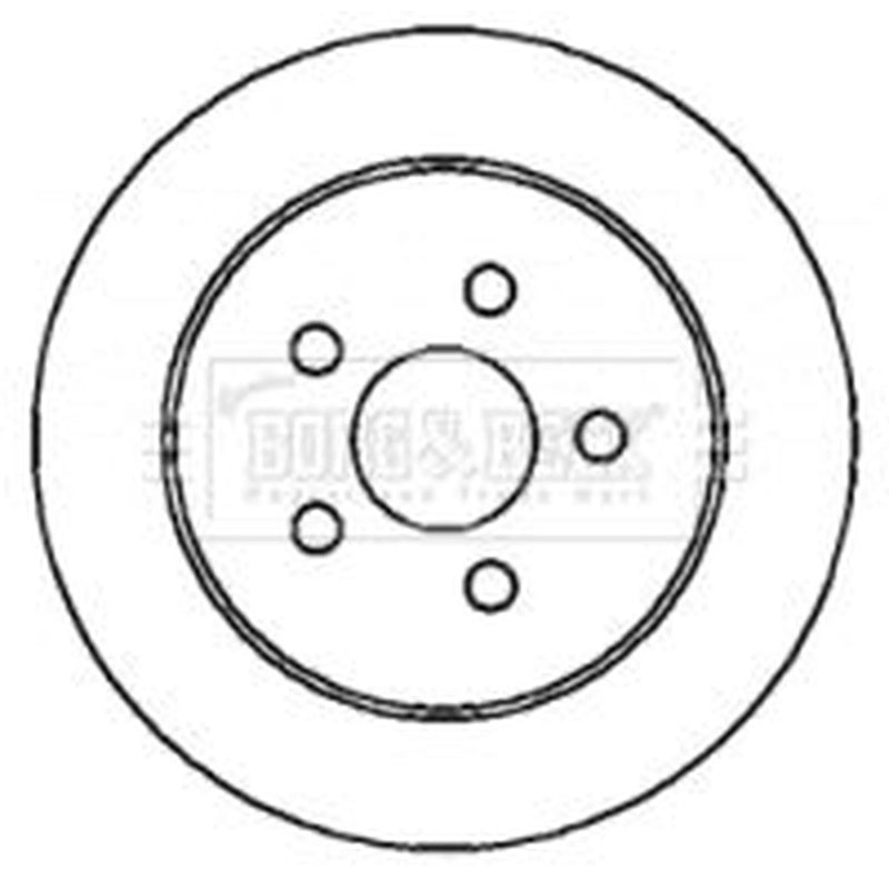 Borg & Beck 2 x Solid Rear Brake Discs BBD4373