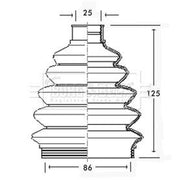 Borg & Beck Drive Shaft Bellow Kit Front Left Polychloroprene (Neop BCB2302R