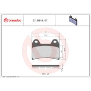 Brembo 2 x Front Brake Pad Set 07BB1907