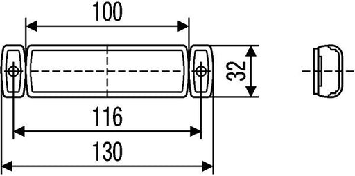 Hella 2TM 008 645-937 End Outline Marker Light