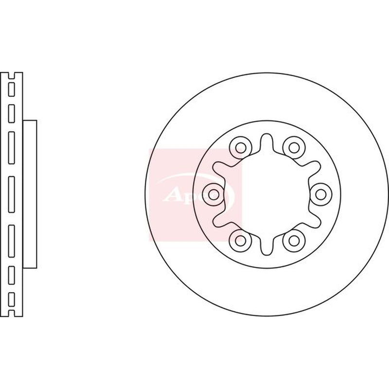 Apec 2 x Vented Front Brake Discs DSK2989