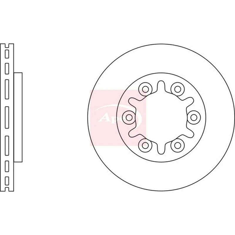 Apec 2 x Vented Front Brake Discs DSK2989