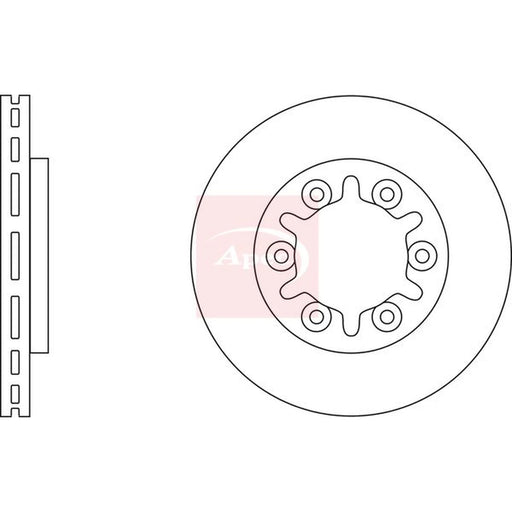 Apec 2 x Vented Front Brake Discs DSK2989