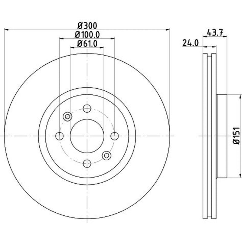 DON 2 x Front Brake Discs PCD21202