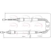 Apec Handbrake Cable Right Rear CAB1367