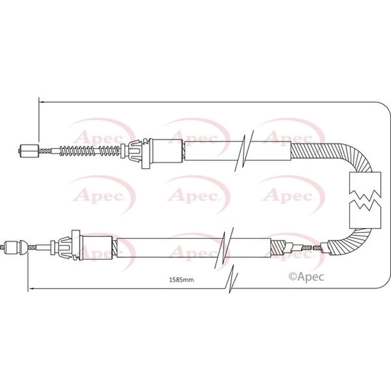 Apec Handbrake Cable Right Rear CAB1367