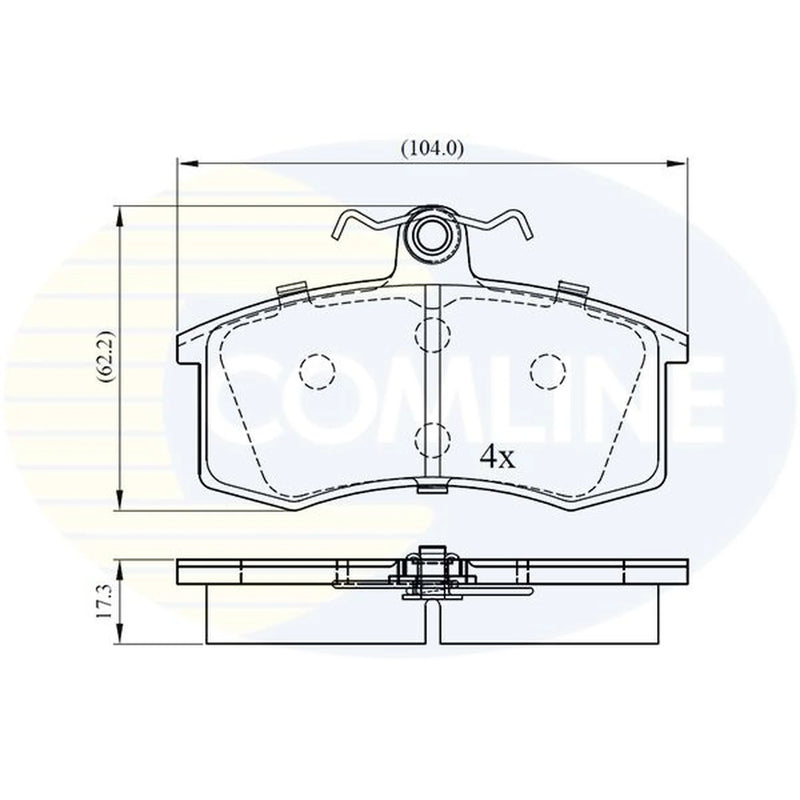 Comline 4 x Front Brake Pad Set CBP0173
