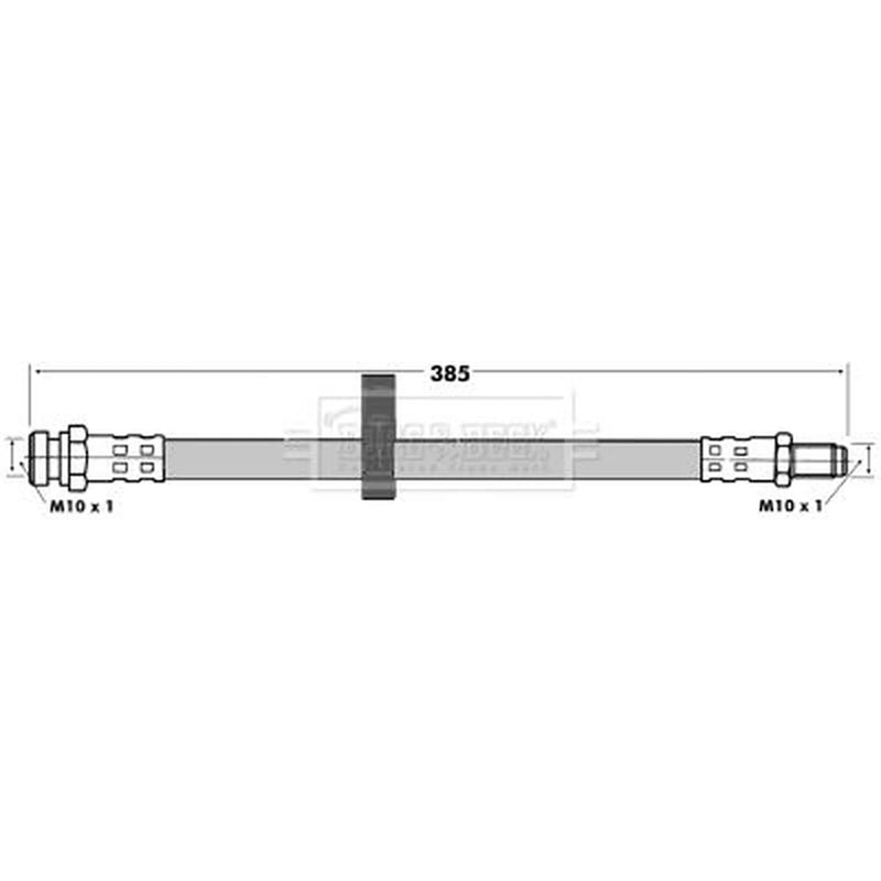 Borg & Beck Brake Hydraulic Hose Line Rear Left BBH6913