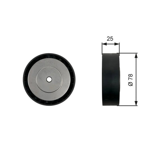 Gates V-Ribbed Belt Deflection/Guide Pulley T36450