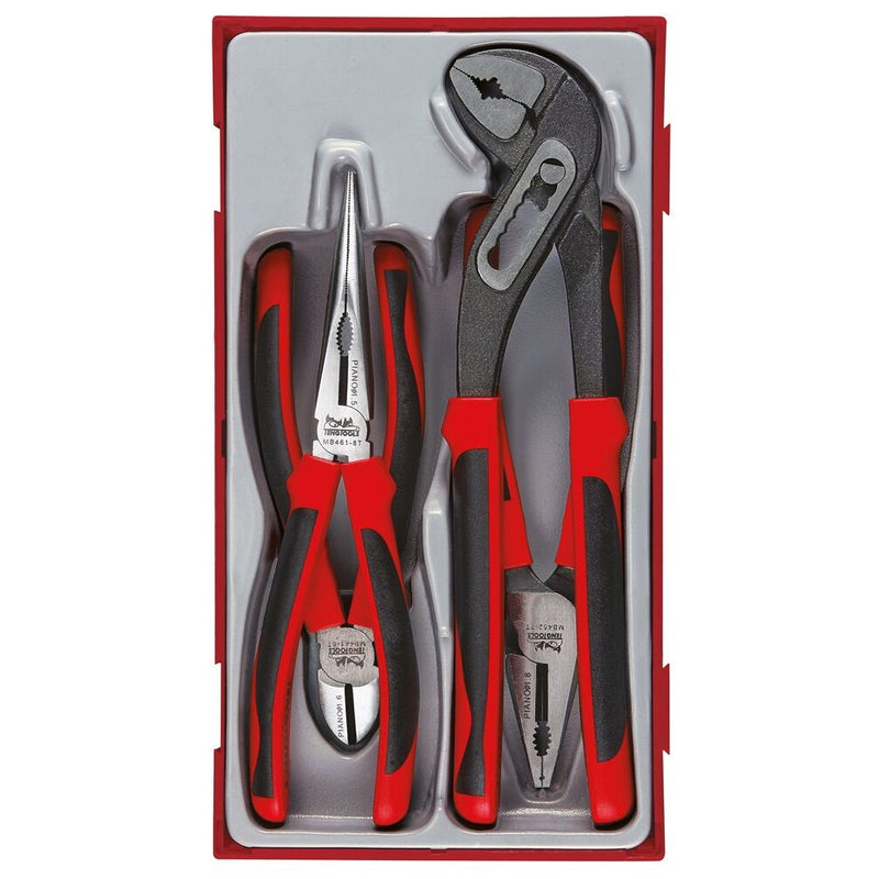 Teng Tools Plier Set TT1 4 Pieces TPR Grip