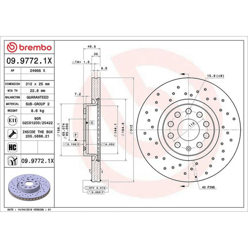 Brembo Xtra 2 x / Front Brake Discs 09.9772.1X