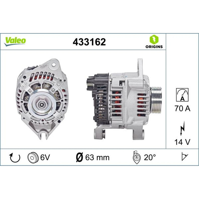 Valeo Car Alternator 12V 433162