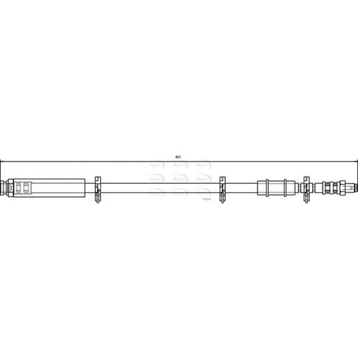 Apec Brake Hydraulic Hose Line Front HOS3064