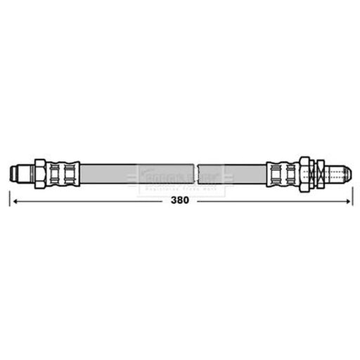 Borg & Beck Brake Hydraulic Hose Line Rear Left BBH7326