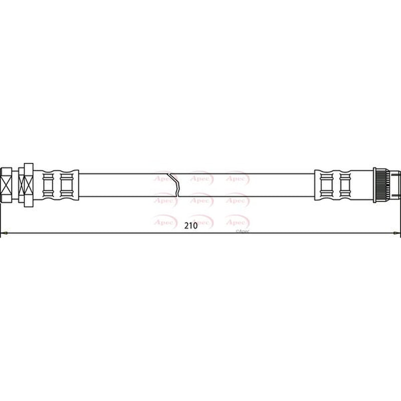 Apec Brake Hydraulic Hose Line Rear HOS3469