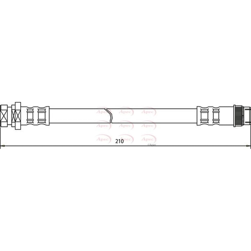 Apec Brake Hydraulic Hose Line Rear HOS3469