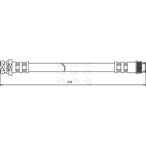 Apec Brake Hydraulic Hose Line Rear HOS3469