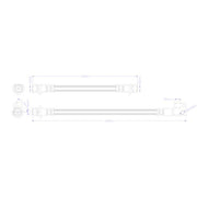 Juratek Brake Hydraulic Hose Line Rear Left JBH1515L
