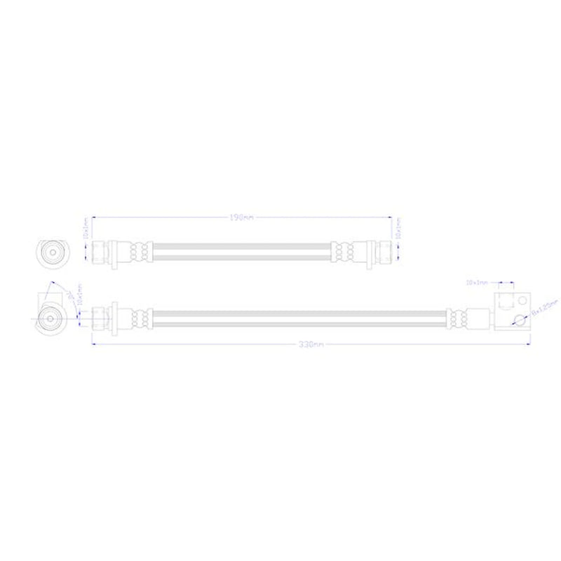 Juratek Brake Hydraulic Hose Line Rear Left JBH1515L