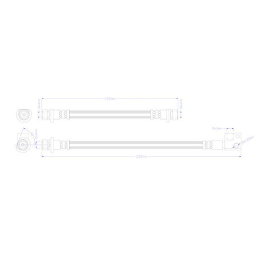 Juratek Brake Hydraulic Hose Line Rear Left JBH1515L