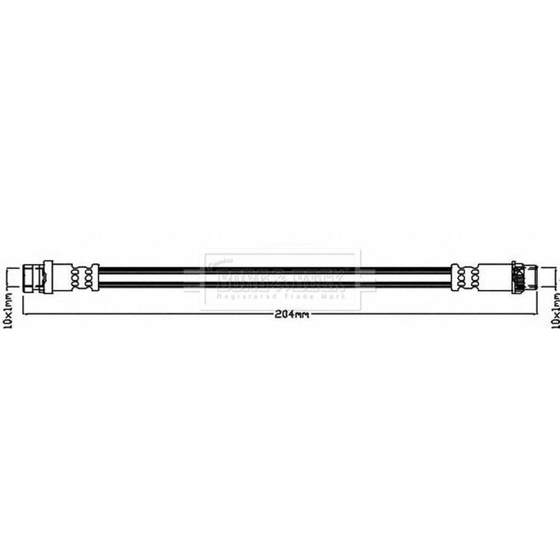 Borg & Beck Brake Hydraulic Hose Line Rear BBH8543