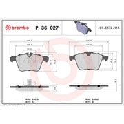 Brembo 4 x Front Brake Pad Set P36027