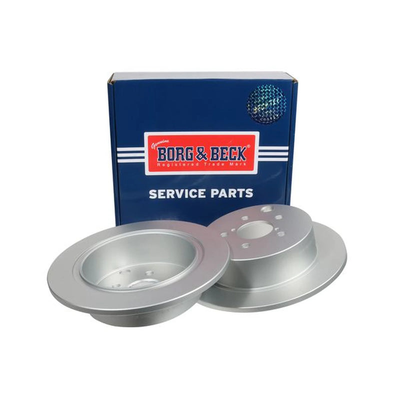 Borg & Beck 2 x Solid Rear Brake Discs BBD5345