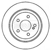 Borg & Beck 2 x Solid Rear Brake Discs BBD4354