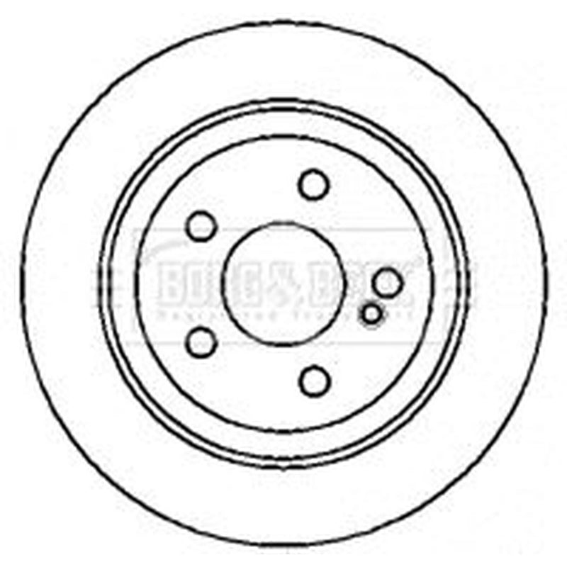 Borg & Beck 2 x Solid Rear Brake Discs BBD4354