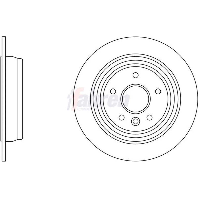 Fahren 2 x Solid Rear Brake Discs FBD6756