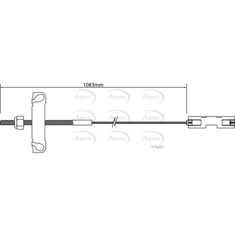 Apec Handbrake Cable Centre CAB1182