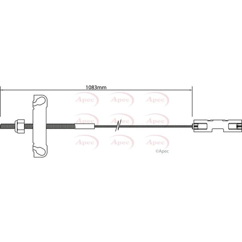 Apec Handbrake Cable Centre CAB1182