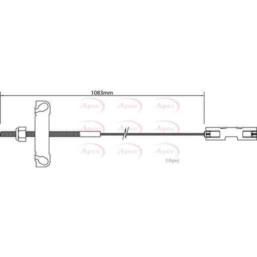 Apec Handbrake Cable Centre CAB1182
