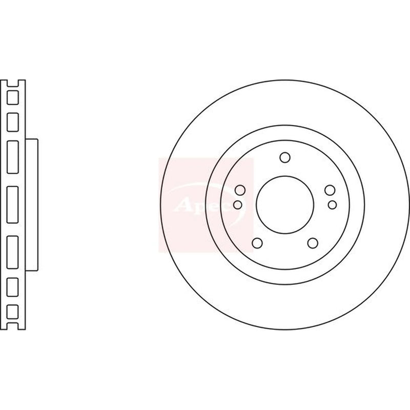 Apec 2 x Vented Front Brake Discs DSK2913
