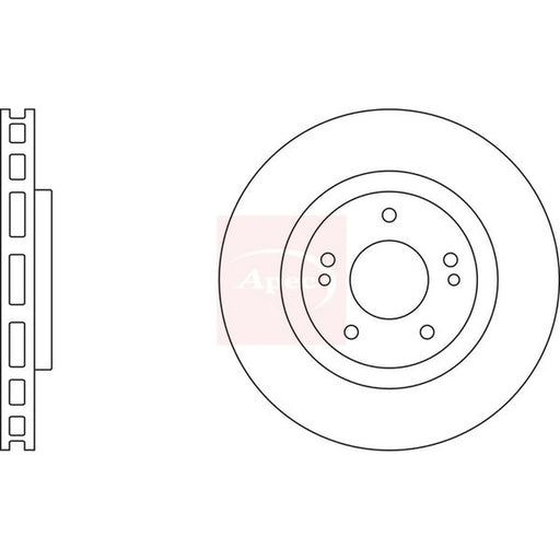 Apec 2 x Vented Front Brake Discs DSK2913