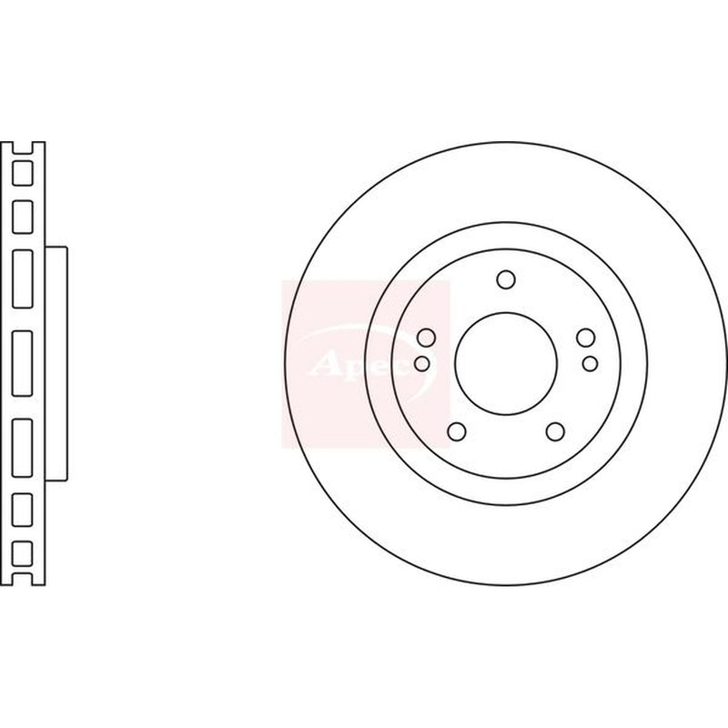 Apec 2 x Vented Front Brake Discs DSK2913