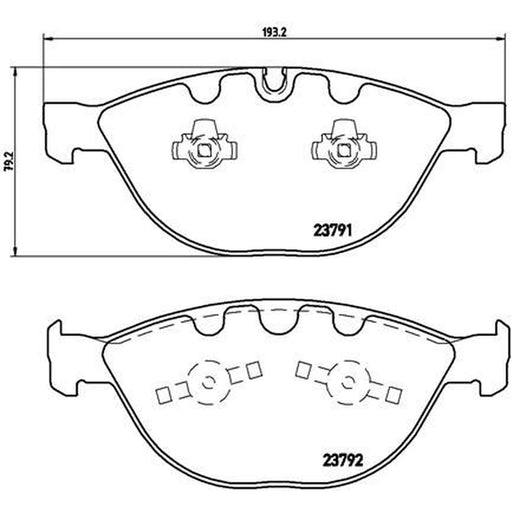 Brembo 4 x Front Brake Pad Set P06047