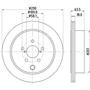 DON 2 x Internally Vented Rear Brake Discs PCD15442
