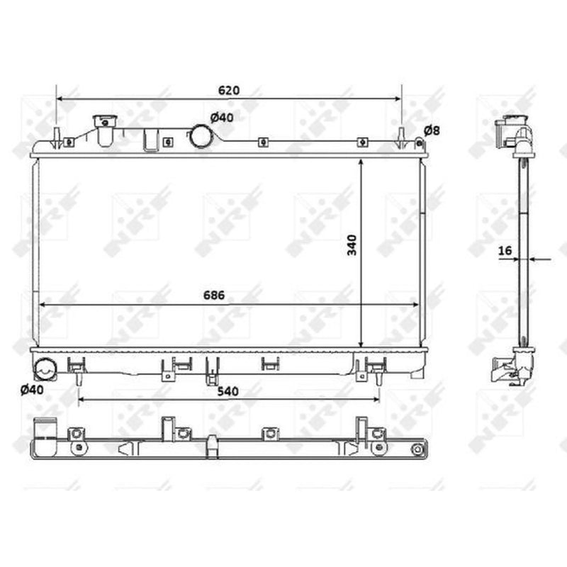 NRF Engine Radiator 53929