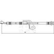 Apec Brake Hydraulic Hose Line Rear Right HOS4141