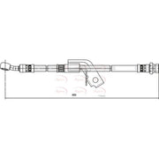 Apec Brake Hydraulic Hose Line Rear Right HOS4141