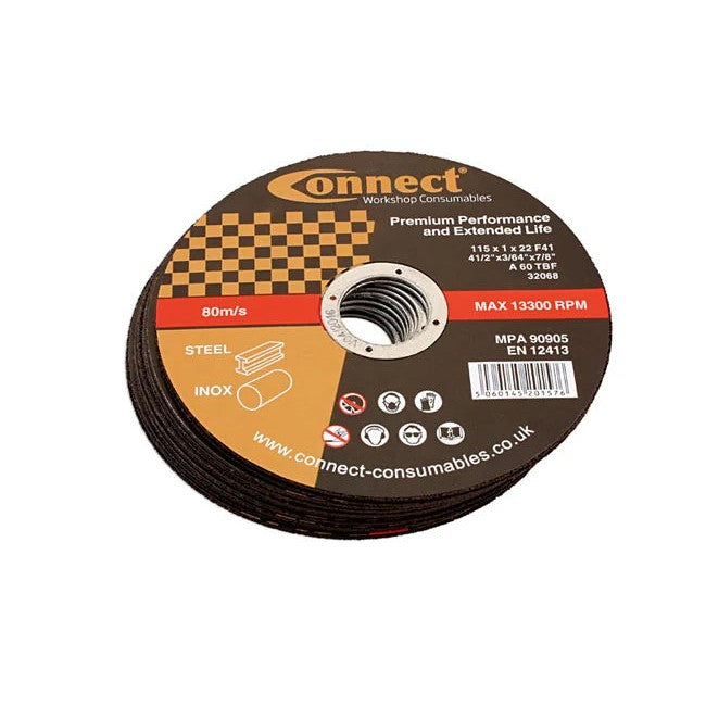 Connect Extra Thin Cutting Discs x 1.0mm 10pc 75-115mm