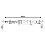 Bosch Brake Hydraulic Hose Line Front 1 987 481 740