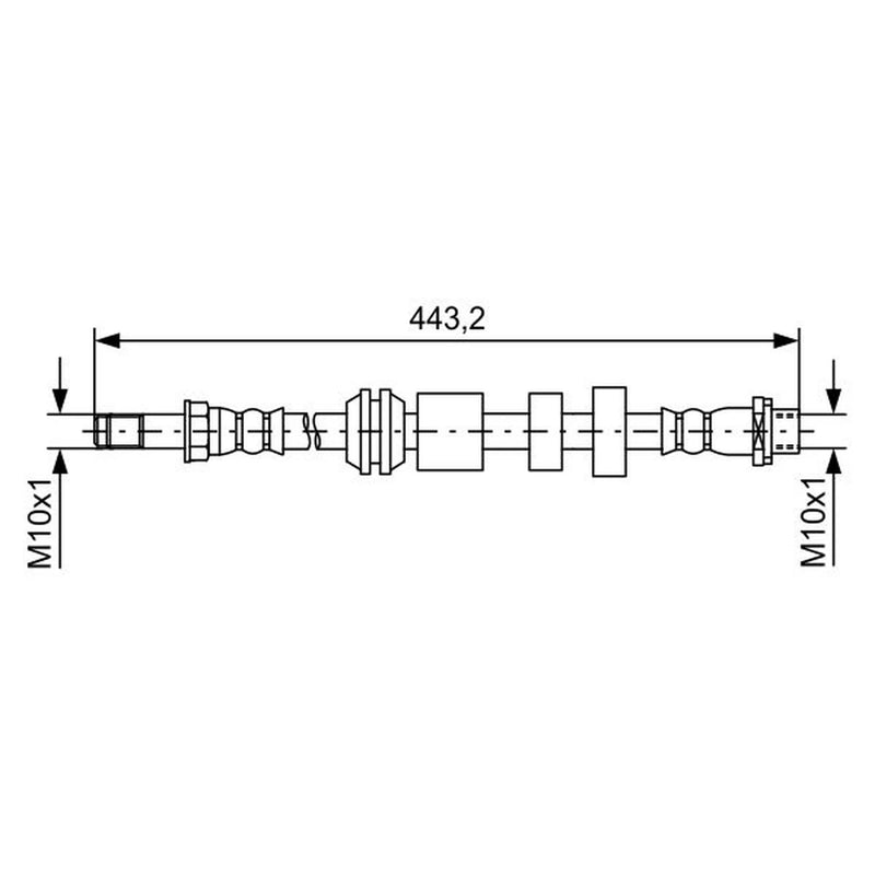 Bosch Brake Hydraulic Hose Line Front 1 987 481 740