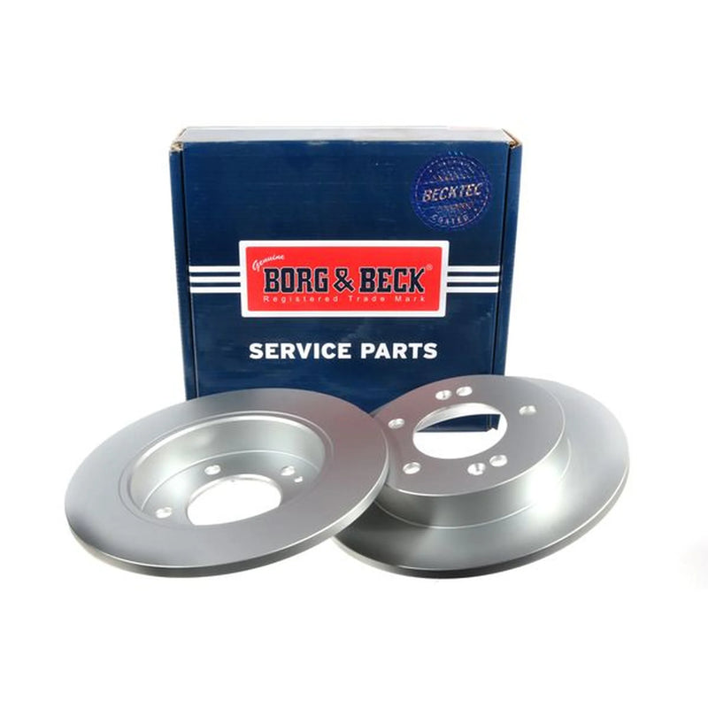 Borg & Beck 2 x Solid Rear Brake Discs BBD5174