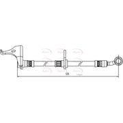 Apec Brake Hydraulic Hose Line Front Right HOS3987