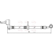 Apec Brake Hydraulic Hose Line Front Right HOS3987