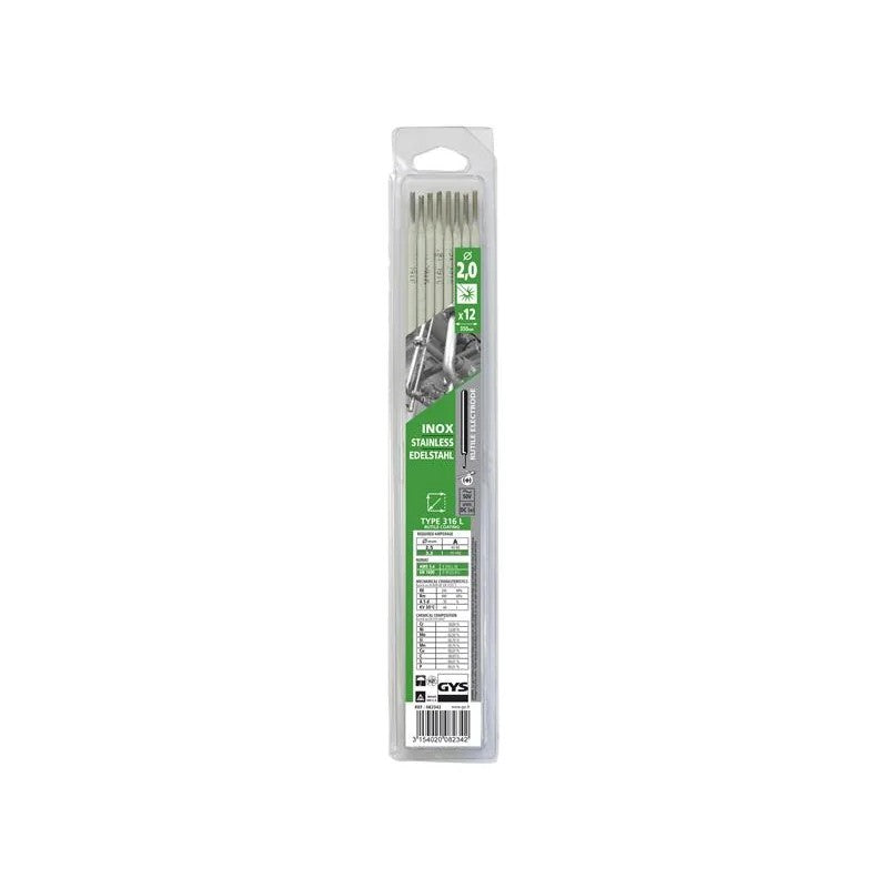 GYS WELDING Stainless Steel Electrodes 316L 2.0mm (Pack 12) - 082359